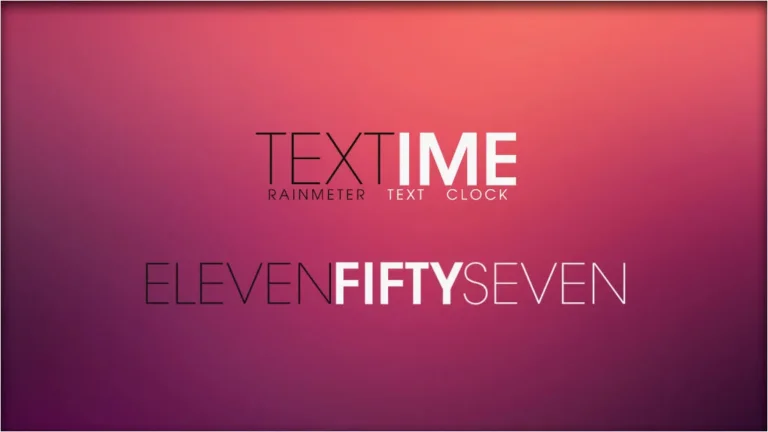 TextTime Rainmeter Skin