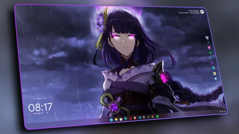 Raiden Shogun Desktop Theme